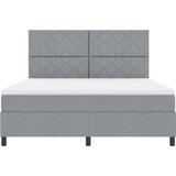 vidaXL box spring krevet s dušekom svjetlosivog super king tkanine | shoptok.hr