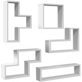 vidaXL Stenska polica bela 96x12x64 cm iverna plošča | Shoptok.si