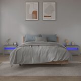 vidaXL Noćni ormarići 2 kom s LED svjetlima boja hrasta 60x35x40 cm Cijene