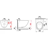 Mio White Rimless WC šolja konzolna 36x53x35 8.2071.4.000.000.1