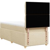  Krevet s oprugama i madracem krem 100 x 200 cm od tkanine | shoptok.hr