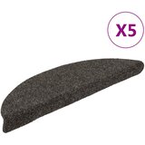  Prostirke za stepenice, samoljepljive, 5 kom, 56x17x3 cm, antracit, poluokrugle | shoptok.hr