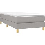  Kreveta s oprugama i madrac svjetlosivi 90x200cm tkanina | shoptok.hr