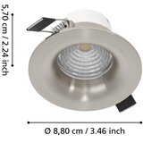 Eglo 902331 - set 3x prigušiva plafonska svetiljka saliceto LED/6,4W/230V prečnik 8,8 cm hrom | Eponuda.com