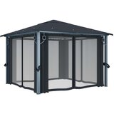  Sjenica sa zastorima i LED svjetlima 300 x 300 cm antracit | Eponuda.com