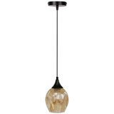 Candellux Lighting Crna visilica sa staklenim sjenilom ø 14 cm Aspa - Cijene