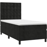  box spring s madracem LED crni 100x200 cm baršun | shoptok.hr