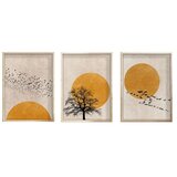  Set od 3 slika u foto okviru 50x70 cm bež/narandžasta | Eponuda.com
