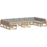  Set vanjskih sofa 11 kom. Bijela i svjetlosiva | shoptok.hr