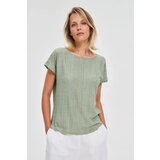 Marisse Olive Short-Sleeved Blouse | shoptok.hr