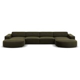 Micadoni Home Kutna garnitura od zelenog baršuna (u "U") Jodie - Cijene