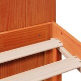 vidaXL Knjižna postelja brez vzmetnice vošč. rjava 120x200 cm borovina | Shoptok.si