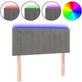 Maison Chic led posteljno vzglavje - vzglavna omarica - nočna omarica svetlo sivo 100x5x78/88 cm žamet, (21709191) Cene