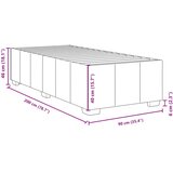 vidaXL Krevet s oprugama i madracem crni 90x200 cm od tkanine | shoptok.hr