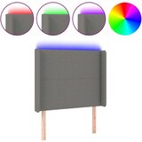 vidaXL LED uzglavlje tamnosivo 83 x 16 x 118/128 cm od tkanine | shoptok.hr