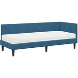  Kutni krevetni okvir s madracem 2 kom. Plava Baršun | shoptok.hr