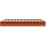 vidaXL Posteljni okvir voščeno rjav 140x190 cm trdna borovina | Shoptok.si