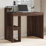  Uredski stol boja smeđeg hrasta 103,5x56,5x94 cm drveni | shoptok.hr