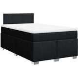  Krevet s oprugama i madracem crni 120 x 200cm od tkanine | shoptok.hr