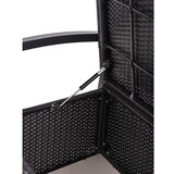 Garden Pleasure Crna vrtna klupa od umjetnog ratana Ferrara - | shoptok.hr