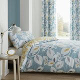 Catherine Lansfield Rumena/modra podaljšana posteljnina za zakonsko posteljo 230x220 cm Inga Leaf – | Shoptok.si
