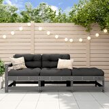 Maison Chic Seti vrtnega pohištva - Vrtna garnitura - Vrtni pohištvo set 3-delna z blazinami siv trden les, (21810562) | Shoptok.si