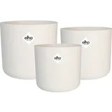 ELHO 3-delni set okroglih cvetličnih loncev b.for, bela, 14cm, 16cm, 18cm