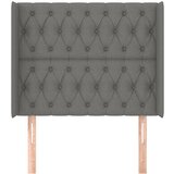  Uzglavlje s ušima tamnosivo 93x16x118/128 cm od tkanine | shoptok.hr