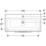 Geberit SELNOVA SQUARE 1000 ORMARIĆ SA LAVABOOM 2 FIOKE LAVA MAT GEBERIT | ePonuda.com