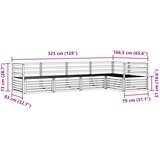  Set vanjskih sofa 5 pcs Prirodna | Eponuda.com