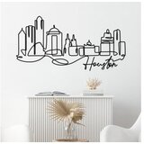 WALLXPERT Zidna dekoracija Houston, 120 x 59 x 1,5 cm, Crna | Eponuda.ba