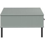 vidaXL Klubska mizica s kovinskimi nogami siva trdna borovina OSLO | Shoptok.si