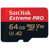 San Disk Extreme PRO microSDXC 64GB + SD Adapter do 200MB/s & 90MB/sA2 C10 V30 UHS-I U3 Cene