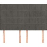 Uzglavlje tamno sivo 144x5x118/128 cm baršunasto | shoptok.hr