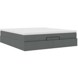 vidaXL Otomanski krevet s madracem tamnosivi 180x200cm od tkanine | shoptok.hr