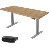 STANDARD V2 električni sit-stand stol - Chalet Oak i sivi okvir