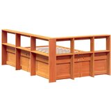  Knjižna postelja brez vzmetnice vošč. rjava 135x190 cm borovina, (21791654) | Shoptok.si