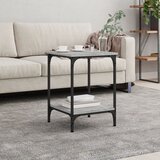  Stolić za kavu siva boja hrasta 40x40x55 cm konstruirano drvo | shoptok.hr