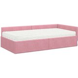  Kotni okvir postelje z matrico Drugo 2 pcs Siva Žamet, (5000123334) | Shoptok.si