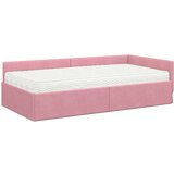  Kutni krevetni okvir s madracem Ostalo 2 pcs Siva Baršun | shoptok.hr