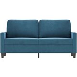  Kavč dvosed moder 140 cm žamet | Shoptok.si