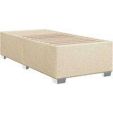 vidaXL Okvir kreveta s oprugama i madrac krem 80x200 cm od tkanine | shoptok.hr