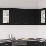 vidaXL Kuhinjska omara Črn hrast Inženirski les 80 x 31 x 60 cm Vrata