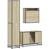vidaXL 3-dijelni set kupaonskog namještaja boja hrasta sonome drveni | shoptok.hr