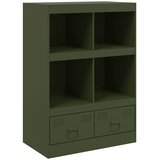  Visoka komoda maslinastozeleni 67 x 39 x 95 cm čelična | shoptok.hr