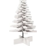 vidaXL Lesena novoletna jelka za okras bela 80 cm trdna borovina | Shoptok.si