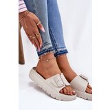 EVENTO Women's Foam Platform Sandals With Buckle Beige Viasara | shoptok.hr