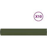 vidaXL Robniki za trato 10 kosov Olivno zelena Hladno valjano jeklo | Shoptok.si