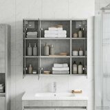  Kupaonski ormar s ogledalom Betonski sivi 63,5 x 16 x 62,5 cm Slike