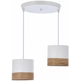 Candellux Lighting Bijela viseća svjetiljka s tekstilnim sjenilom/sa sjenilom od furnira ø 15 cm Bianco –